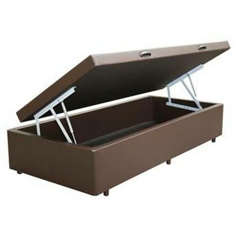 Cama Box Baú Solteiro LUXO 88 X 188 Com  ...