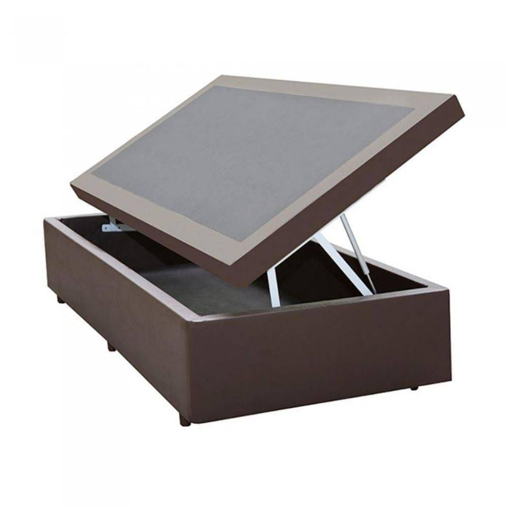 Cama Box Baú Solteiro LUXO 88 X 188 Com  ...